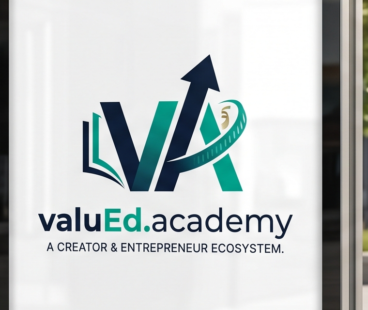 valuEd.academy logo and creator entrepreneur ecosystem descriptor